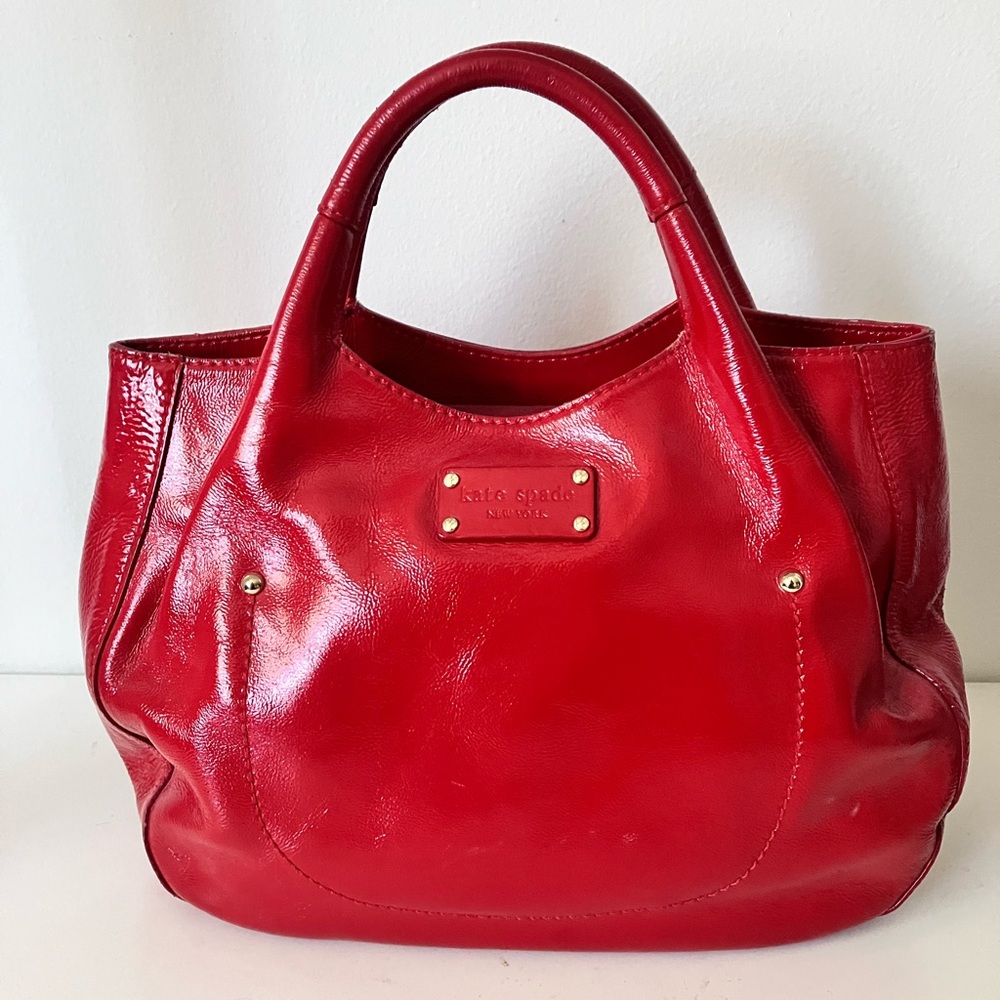 Kate Spade Patent Leather Red Tote